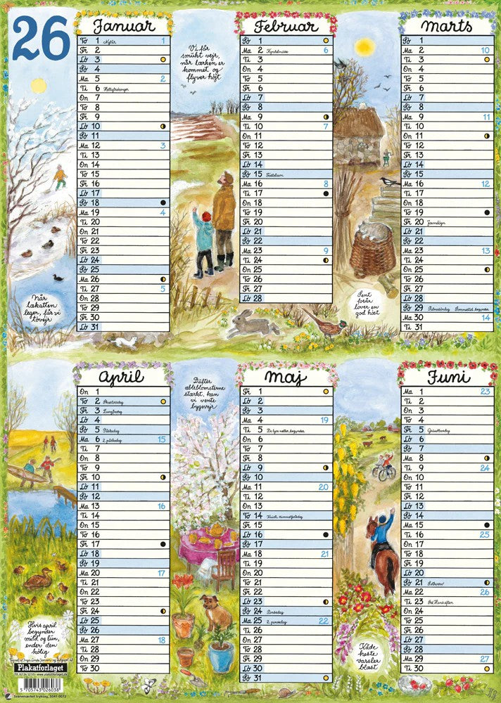 Overblikskalender 2026 A3