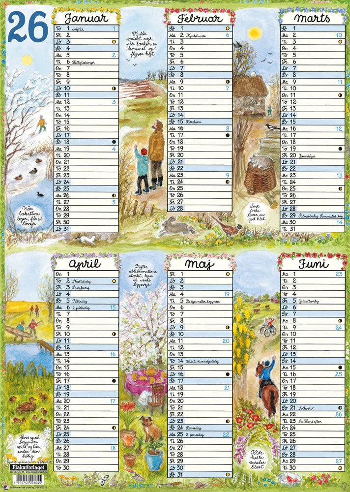 Plakatkalender 50X70 CM 2026