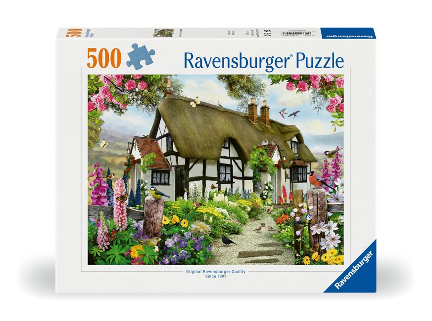 500 BRIKS RAVENSBRUGER STRÅTÆKKET CHARMEREDE HYTTE 12000199