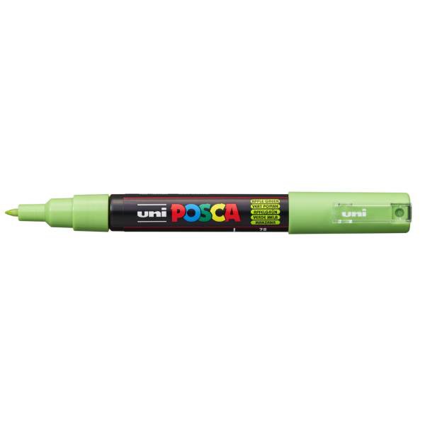 Uni POSCA Marker PC-1M Apple Green – 0,7-1,0 mm Ekstra Fin Spids