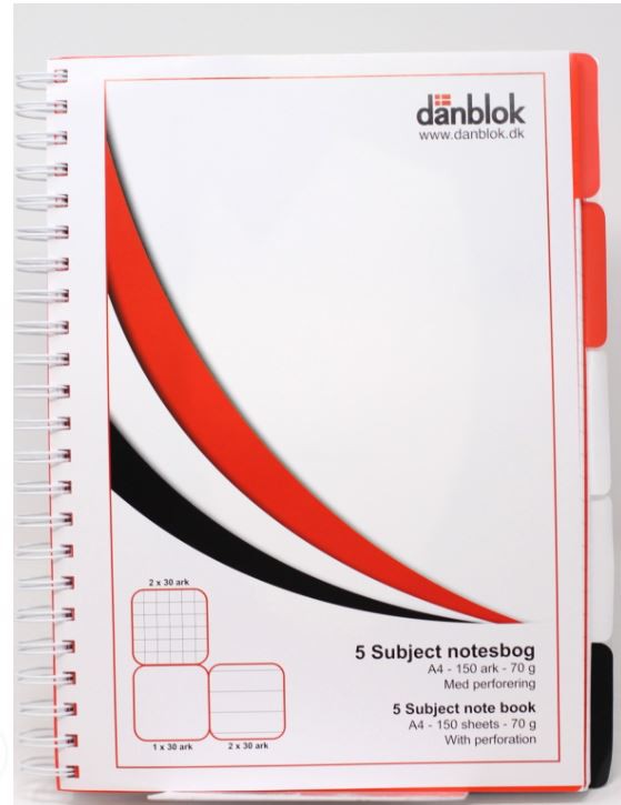 5 SUBJECT NOTESBOG 150 SIDER – A4