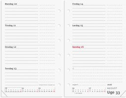 SYSTEM MINI UGEKALENDER TVÆVFORMAT REFIL 2026