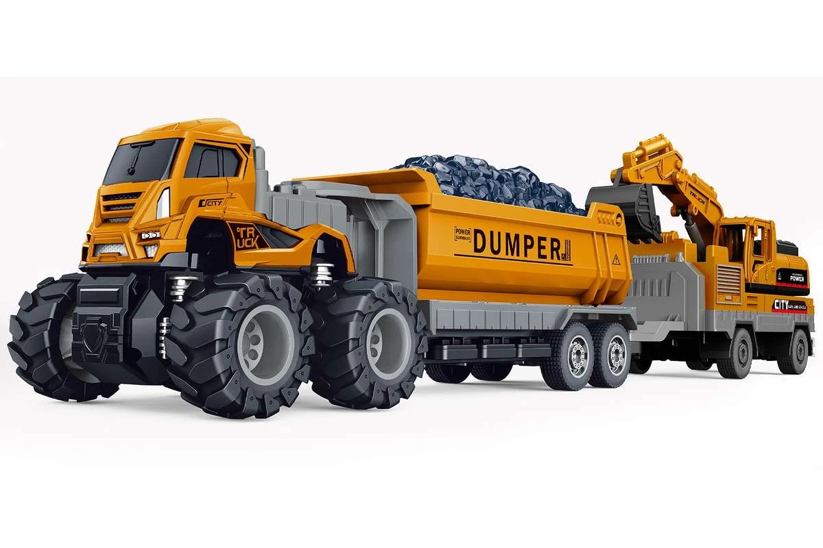 KLX DUMPER M DOBBELT HÆNGERE OG FRIKTION 1:43