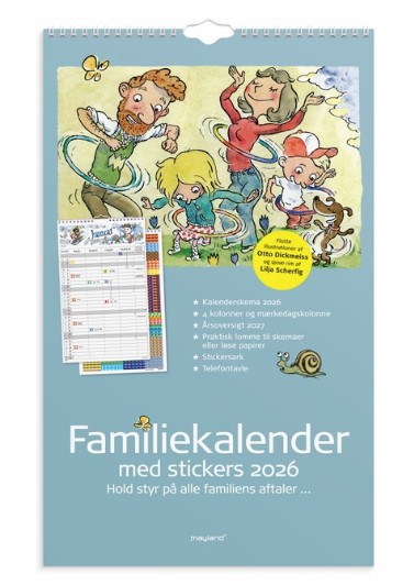 FAMILIEKALENDER OTTO DICKMEISS & LILJA SCHERFIG 4 KOL. 2026