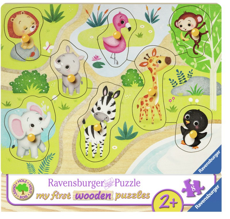 Zoo Animals – 8 brikkers puslespil