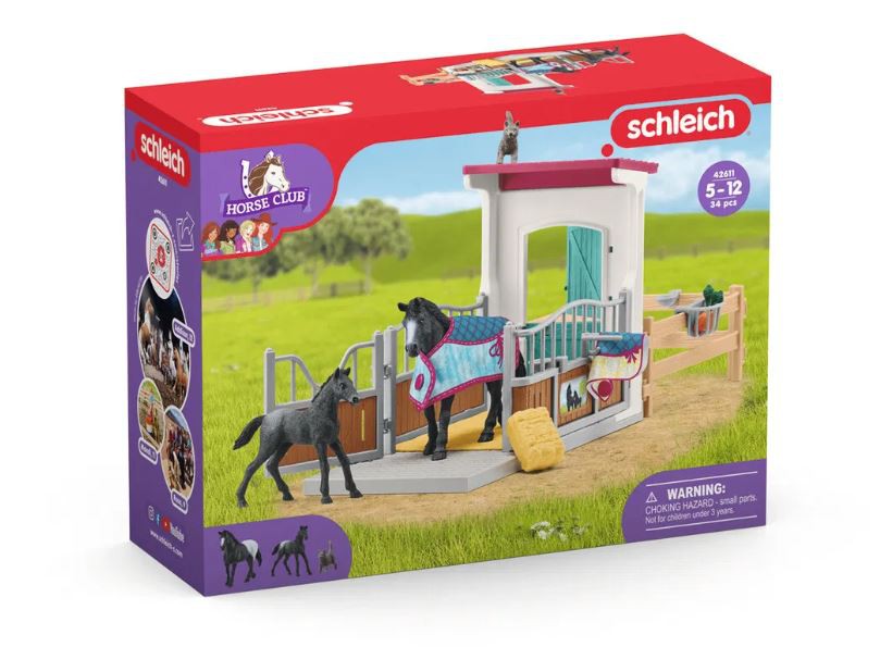 SCHLEICH HESTEBOX M HOPPE OG FØL 42611