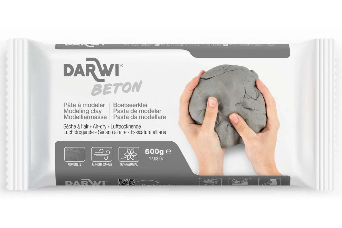 Cernit Darwi beton modellermasse 500g grå