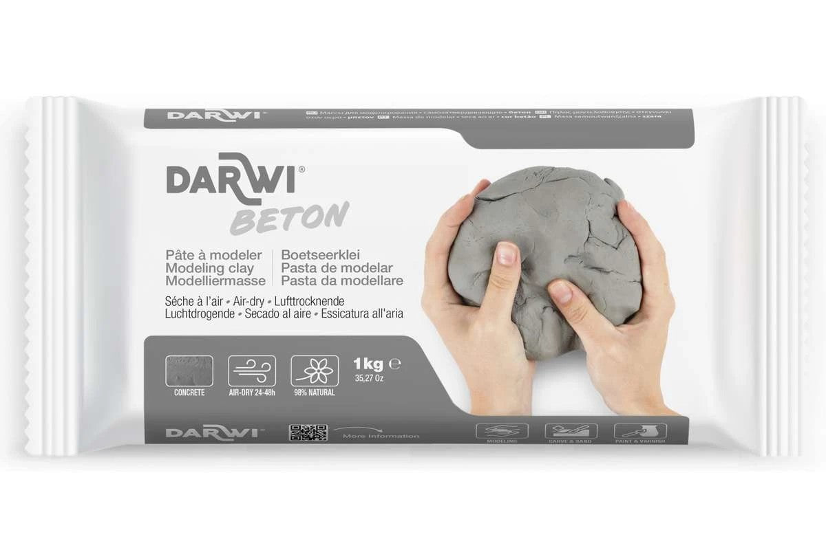 Cernit Darwi beton modellermasse 1000g grå