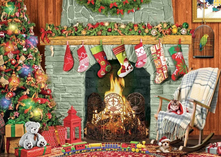 PUSLESPIL-CHRISTMAS BY THE FIREPLACE 500 BRIKKER