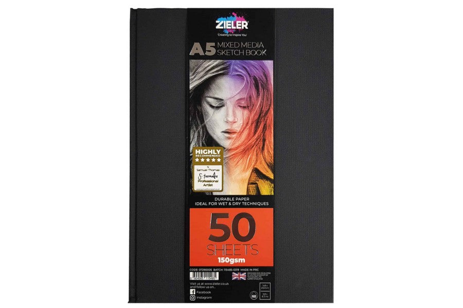 ZIELER Skitsebog Hardcover A5 150g