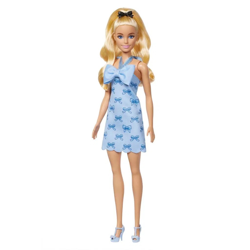 BARBIE FASHIONISTA M BLÅ SLØJFE DUKKE