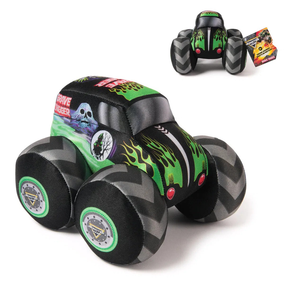 MONSTER JAM PLYS M. LYD 17 CM GRAVE DIGGER