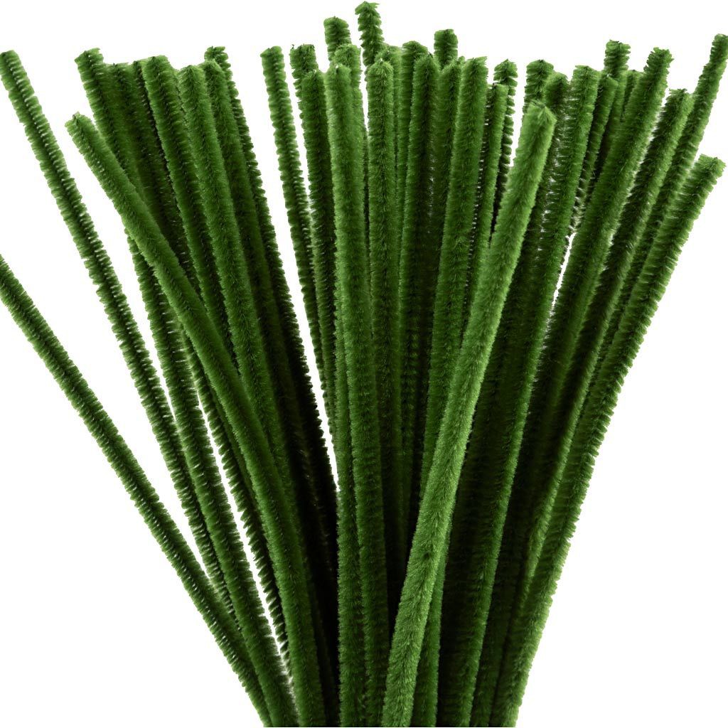 Chenille Grangrøn 30 cm – 50 stk. 516576