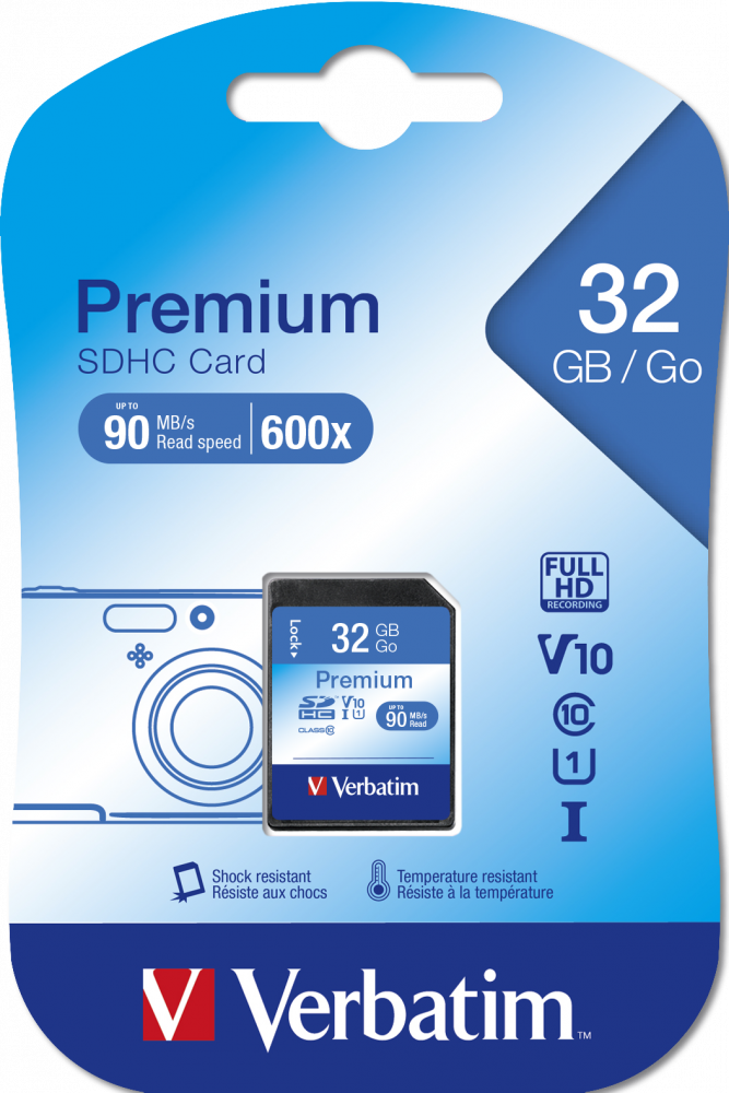 VERBATIM SDHC KORT 32 GB