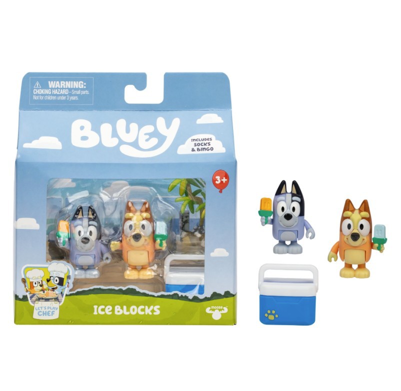 BLUEY PAKKE M 2 FIGURER M KØLETASKE