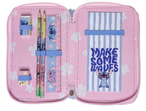 DISNEY STITCH DOBBELT PENALHUS M INDHOLD