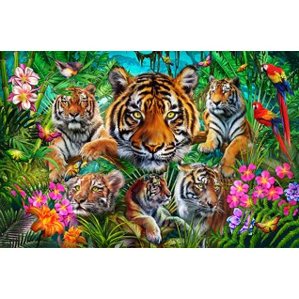 PUSLESPIL JUNGLE TIGER - 500 BRIKKER