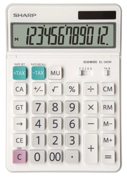 SHARP LOMMEREGNER  EL-340W, 12 cifre