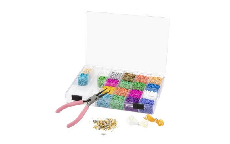 DIY Smykkefremstillingssæt m/20 Forsk. Farver Perler