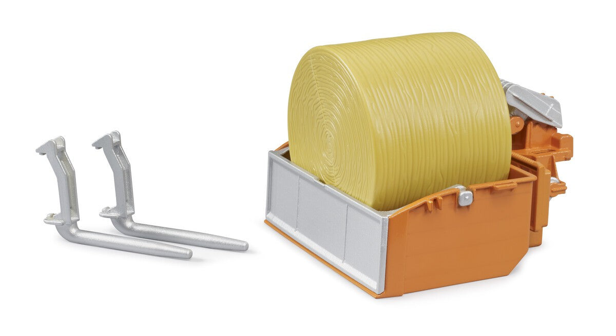 Bruder Tipkasse m Rundballe og Gafler 02353