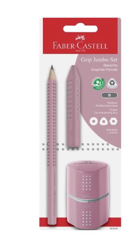 Jumbo Grip sæt 3 dele Rosa