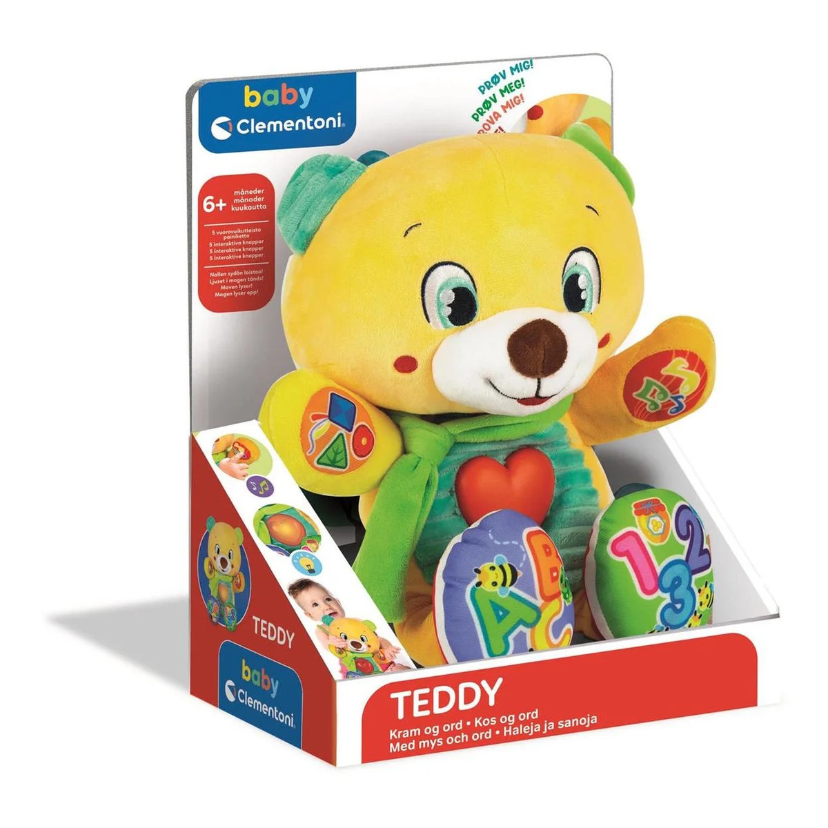 Interaktiv Plysbamse m Lys og Lyd