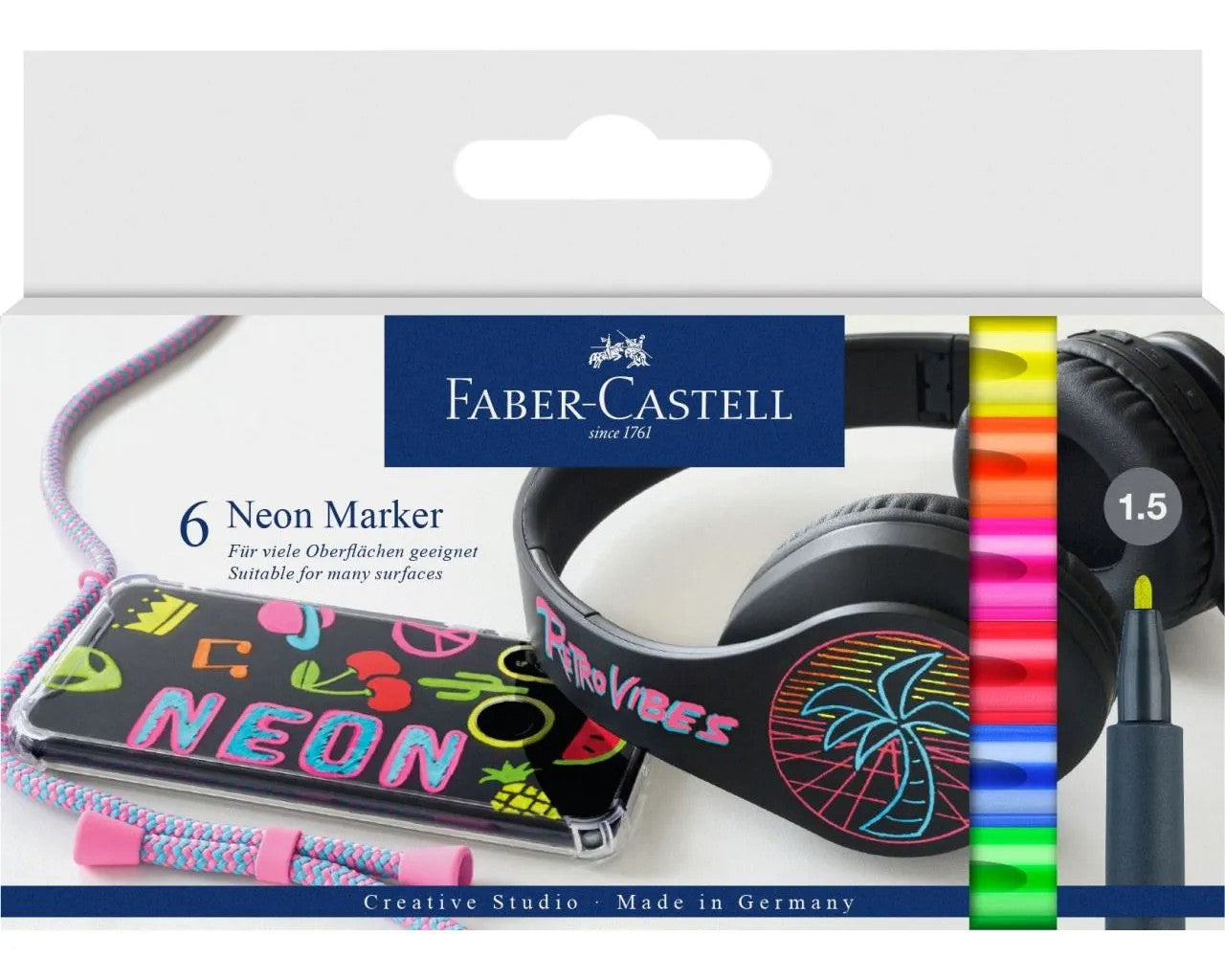 Neon Markere 6stk - Faber-Castell