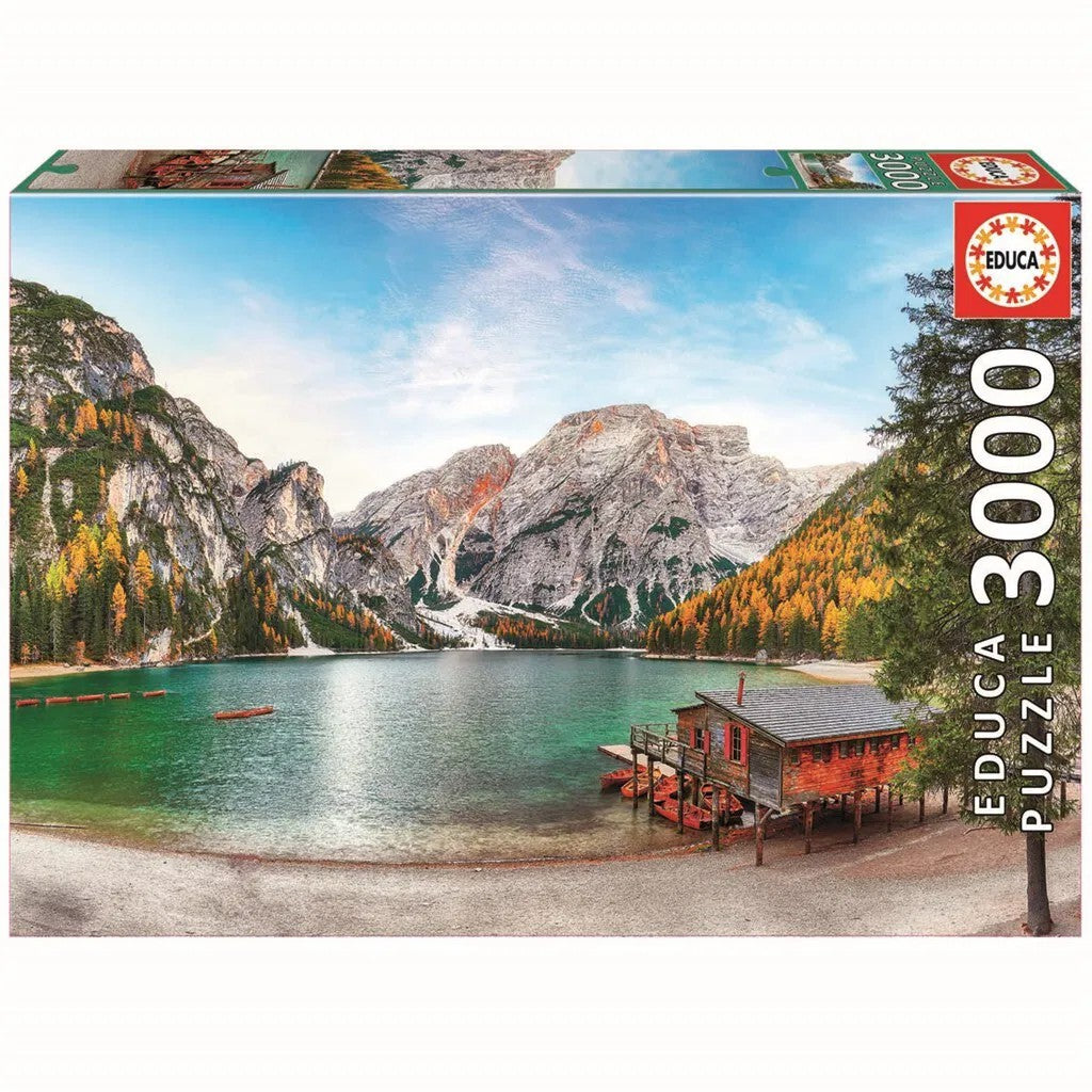 Educa Puslespil Braies-søen om efteråret - 3000 Brikker