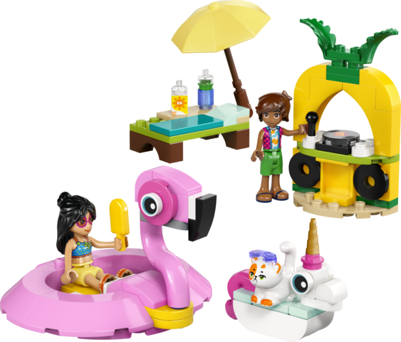 42658 Poolparty med enhjørning og flamingo