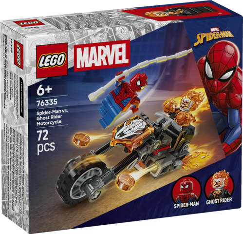 76335 Spider-Man mod Ghost Rider på motorcykel