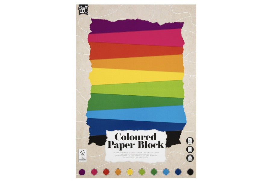 Papir Blok m. Klare farver - 24x34, 24ark