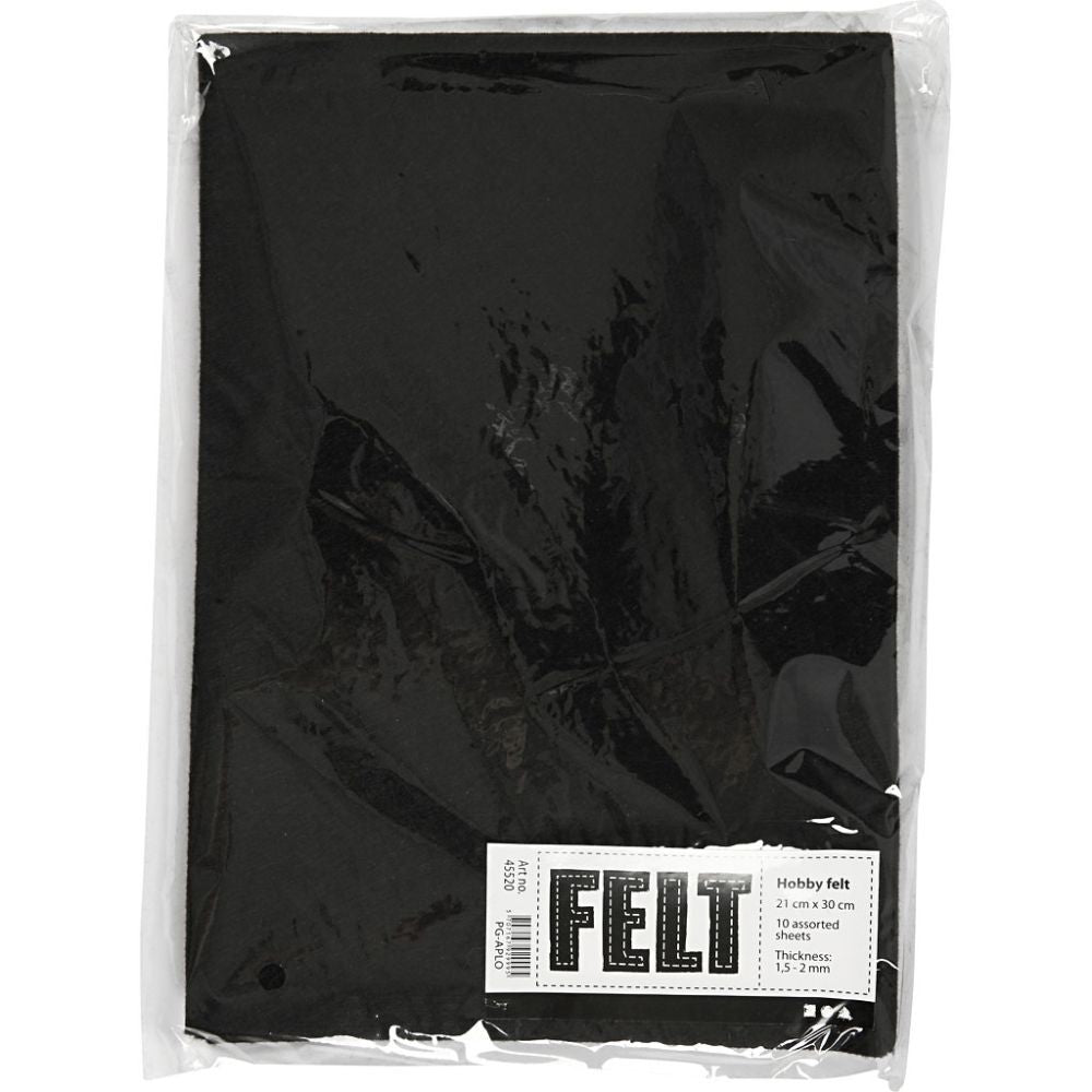Hobbyfilt A4 10 Ark Sort
