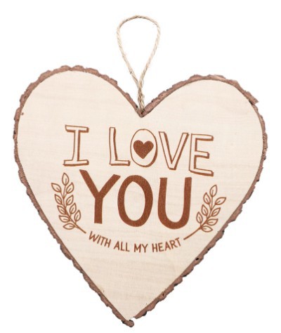 I LOVE YOU TRÆHJERTE