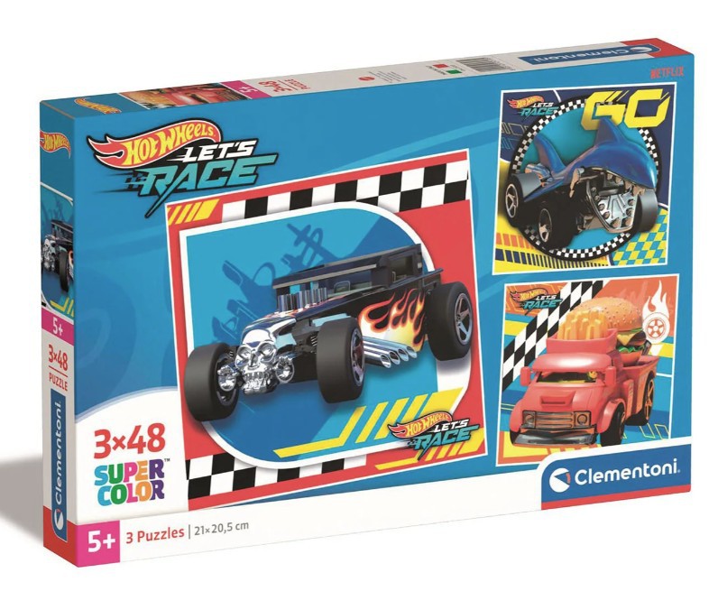 Puslespil 3x48 Pcs Hotwheels