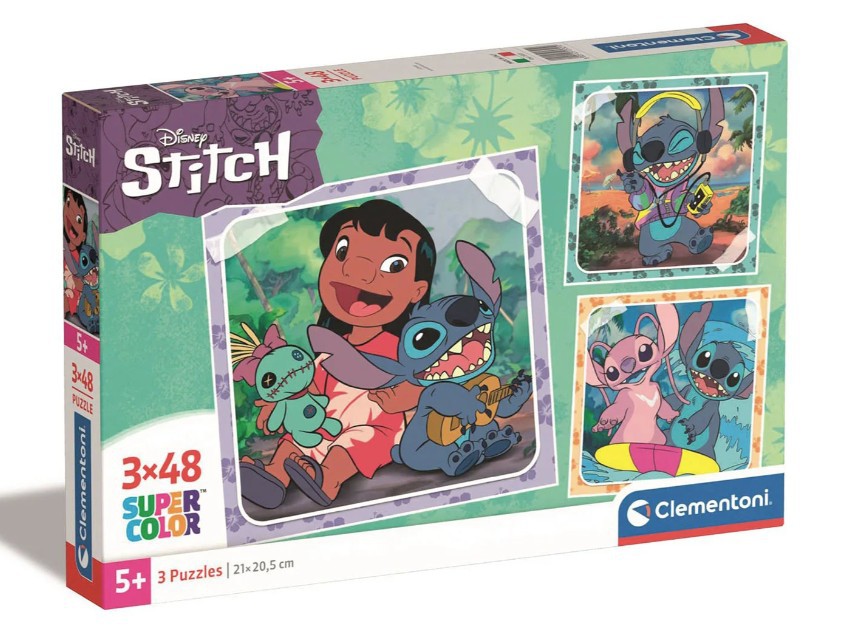 Puslespil 3x48 Pcs Stitch