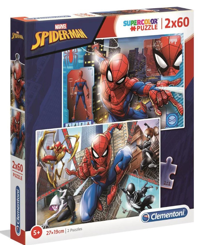 Puslespil 2x60 Pcs Spider-man