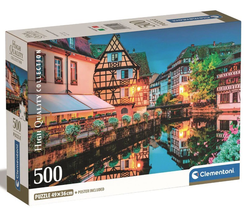 Puslespil 500 brikker Strasbourg gamle by
