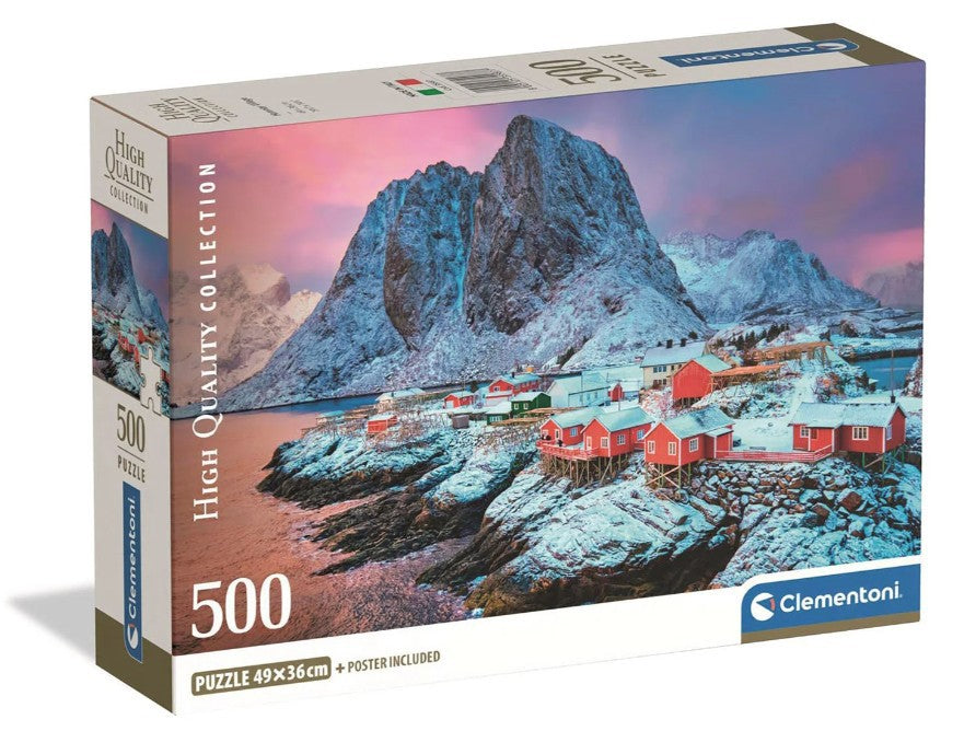 Puslespil 500 brikker Hamnoy landsby