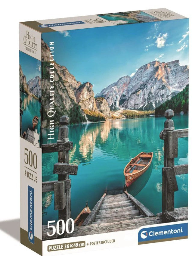 Puslespil 500 brikker Braies lake