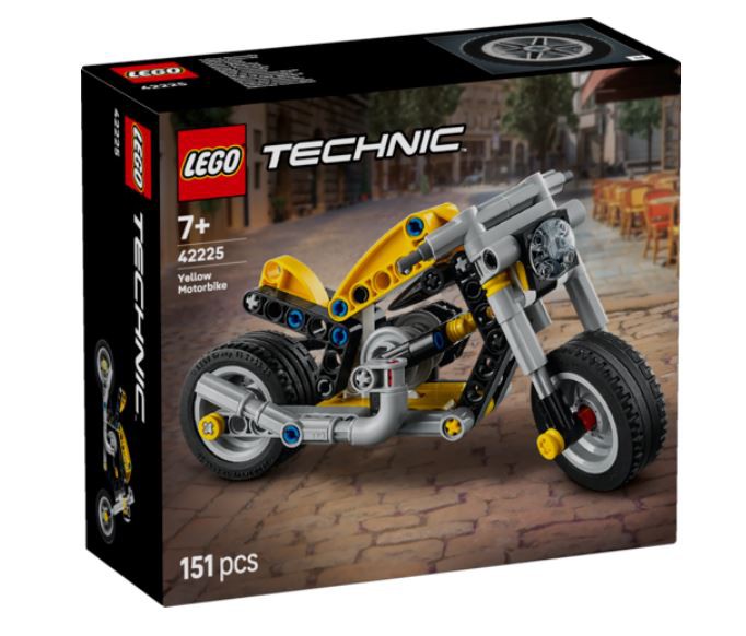 Gul motorcykel 42225