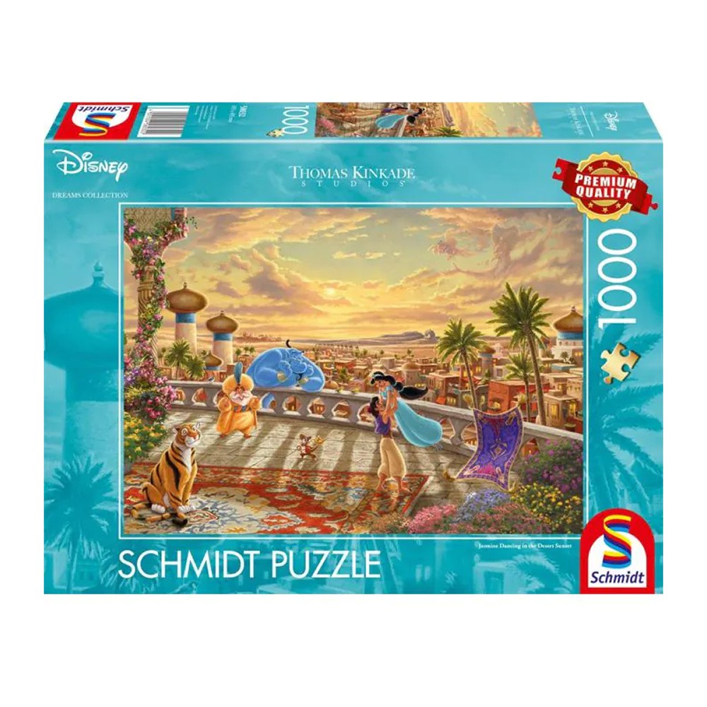 Puslespil 1000 brikker Aladdin og Jasmin