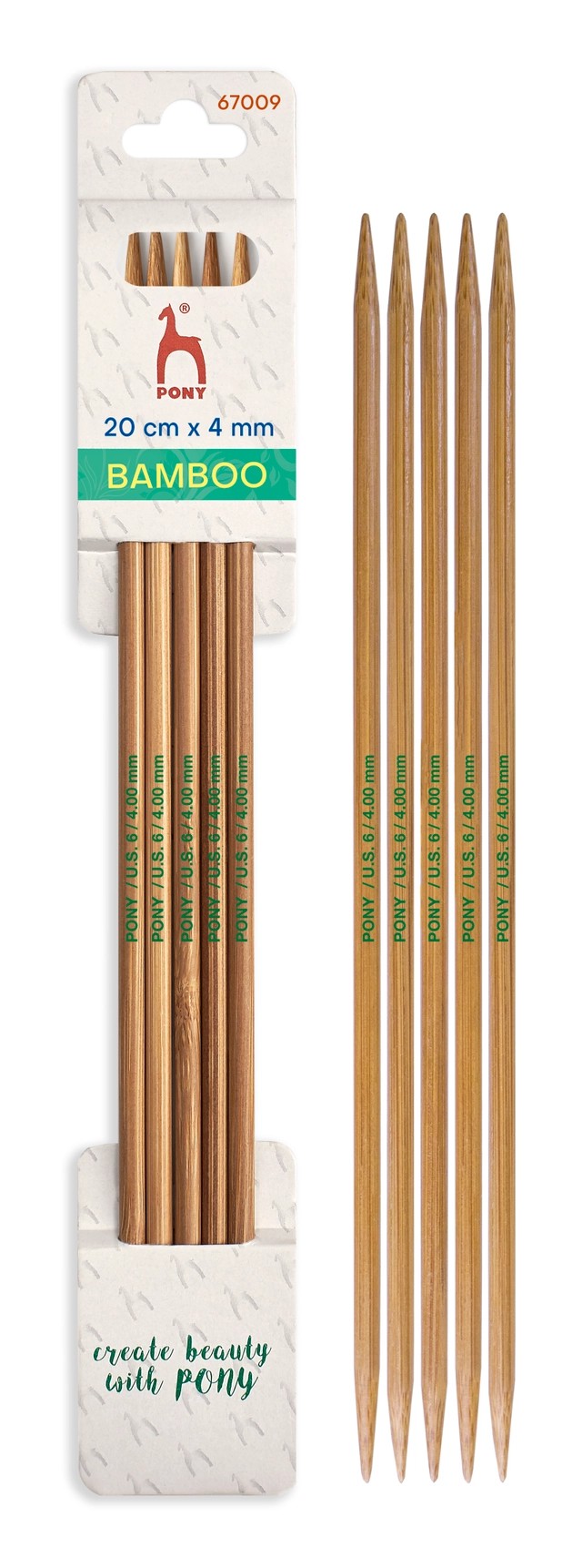 PONY BAMBOO STRØMPEPIND 20 CM 4 MM