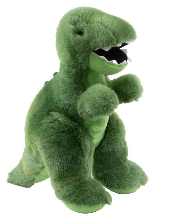 Grøn Dino Plysbamse - 25cm Tinka