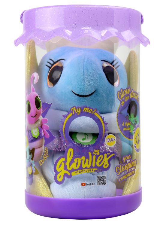 Glowies bedtime buddy, Blue. 28 cm