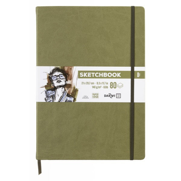 Skitsebog A4 khaki