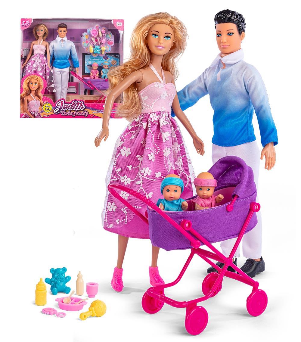 Judith og Jack med tvillinger og tilbehør 61148