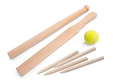Baseball bat med bold og markeringspinde 24258