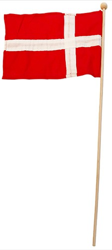 Stof flag på træpind 61cm