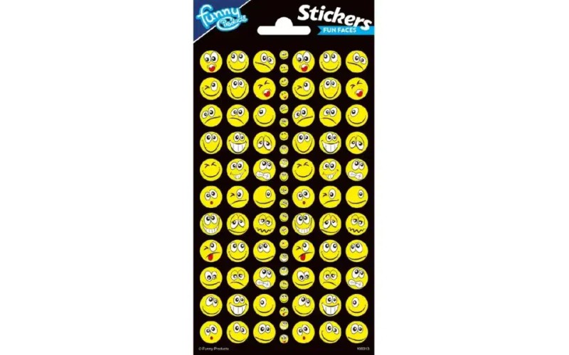 Glitter smiley stickers