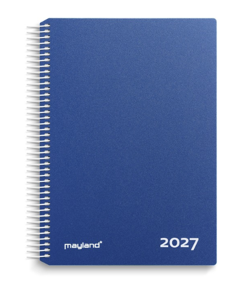 Timekalender blå PP-plast 2027